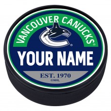 Vancouver Canucks Personalized Puck