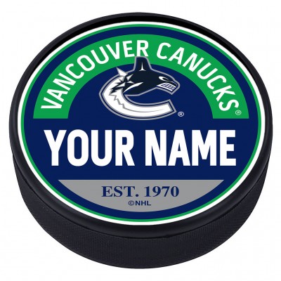 Vancouver Canucks Personalized Puck