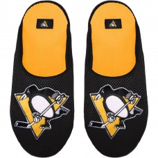 Pittsburgh Penguins FOCO Youth Big Logo Colorblock Mesh Slippers