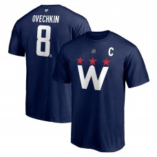 Футболка Alexander Ovechkin Washington Capitals Fanatics Branded Authentic Stack Player Name & Number 2020/21 Alternate - Navy