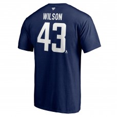 Футболка Tom Wilson Washington Capitals Fanatics Branded Authentic Stack Player Name & Number 2020/21 Alternate - Navy