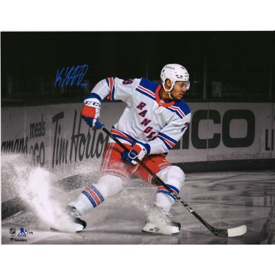 Autographed New York Rangers KAndre Miller Fanatics Authentic 11 x 14 White Jersey Spotlight Photograph - Limited Edition of 79