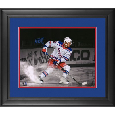 Autographed New York Rangers KAndre Miller Fanatics Authentic Framed 11 x 14 White Jersey Spotlight Photograph - Limited Edition of 79