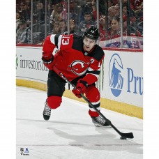 Unsigned New Jersey Devils Nico Hischier Fanatics Authentic Red Jersey Skating Photograph