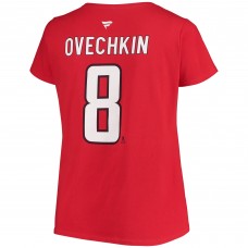 Женская футболка Washington Capitals Alexander Ovechkin Fanatics Red Plus Size Name & Number Scoop Neck