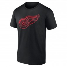 Detroit Red Wings Personalized One Color T-Shirt - Black