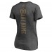 Футболка Vegas Golden Knights Womens Personalized One Color V-Neck - Heathered Charcoal