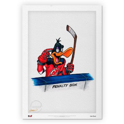 New Jersey Devils Daffy Duck 14 x 20 Limited Edition Fine Art Print