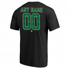 Boston Bruins Emerald Plaid Personalized Name & Number T-Shirt - Black