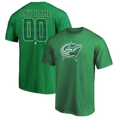 Именная футболка Columbus Blue Jackets Emerald Plaid Personalized - Green