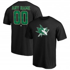 Именная футболка San Jose Sharks Emerald Plaid - Black
