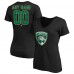 Футболка Florida Panthers Womens Emerald Plaid Personalized Name & Number V-Neck - Black