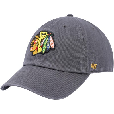 Бейсболка Chicago Blackhawks 47 Charcoal Clean Up