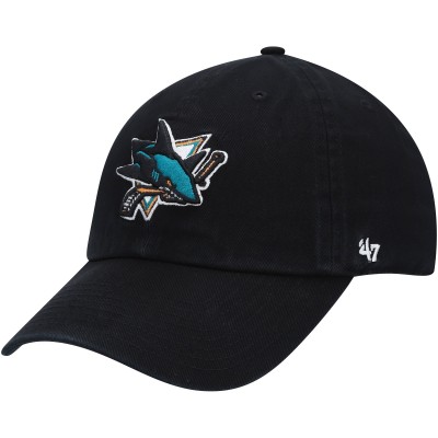 Бейсболка San Jose Sharks 47 Black Team Logo Clean Up