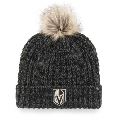 Женская шапка с помпоном Vegas Golden Knights 47 Black Meeko Cuffed