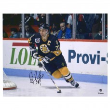 Autographed Boston Bruins Ray Bourque Fanatics Authentic 16 x 20 Black Jersey Skating Photograph