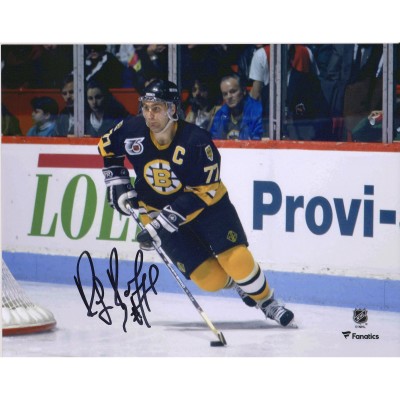 Autographed Boston Bruins Ray Bourque Fanatics Authentic 8 x 10 Black Jersey Skating Photograph