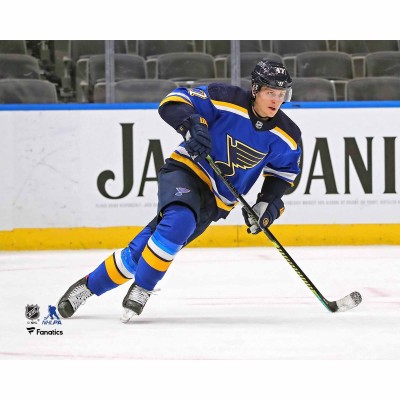 Unsigned St. Louis Blues Torey Krug Fanatics Authentic Blue Jersey Skating vs. San Jose Sharks Photograph