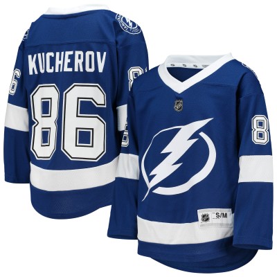 Подростковая Tampa Bay Lightning Nikita Kucherov Blue Home Replica Player Jersey