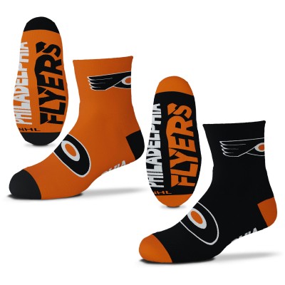 Две пары носков Philadelphia Flyers For Bare Feet Youth Quarter-Length Team