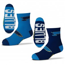 St. Louis Blues For Bare Feet Youth Two-Pack Quarter-Length Team Socks