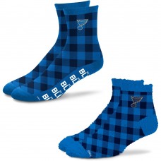 St. Louis Blues For Bare Feet 2-Pack His & Hers Cozy Ankle Socks