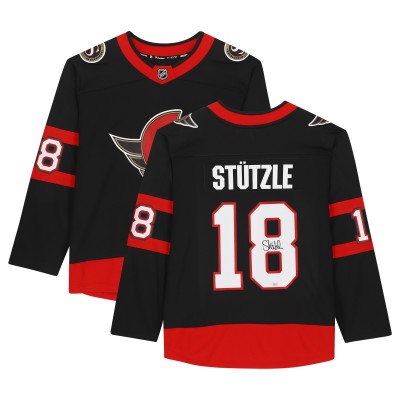 Autographed Ottawa Senators Tim Stutzle Fanatics Authentic Black Fanatics Breakaway Jersey