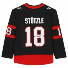 Autographed Ottawa Senators Tim Stutzle Fanatics Authentic Black Fanatics Breakaway Jersey