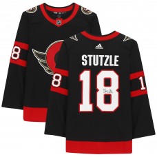 Autographed Ottawa Senators Tim Stutzle Fanatics Authentic Black Adidas Authentic Jersey