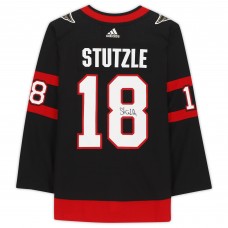Autographed Ottawa Senators Tim Stutzle Fanatics Authentic Black Adidas Authentic Jersey