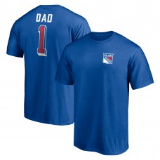 New York Rangers Royal Number One Dad Logo T-Shirt New York Rangers Royal Number One Dad Logo T-Shirt