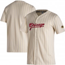 Chicago Blackhawks Adidas Baseball Button-Up Shirt - White