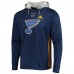 Толстовка с капюшоном St. Louis Blues Adidas Skate Lace AEROREADY - Navy