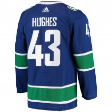 Игровая джерси Quinn Hughes Vancouver Canucks adidas Home Authentic Pro - Blue