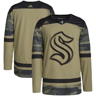 Игровая джерси Seattle Kraken adidas Military Appreciation Team Authentic Practice - Camo