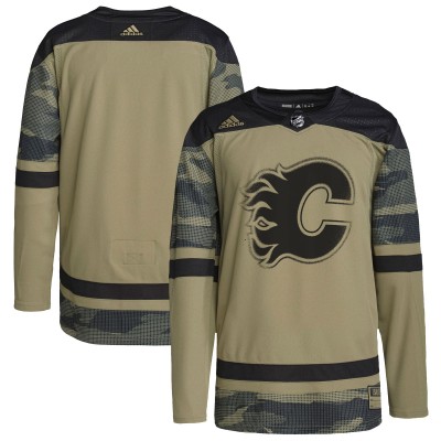 Игровая джерси Calgary Flames adidas Logo Military Appreciation Team Authentic Practice - Camo