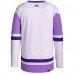 Calgary Flames adidas Hockey Fights Cancer Primegreen Authentic Blank Practice Jersey - White/Purple - оригинальные хоккейные джерси Калгари Флэймз
