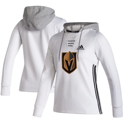 Толстовка Vegas Golden Knights adidas Womens Skate Lace AEROREADY - White