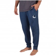 Vancouver Canucks Concepts Sport Mainstream Cuffed Terry Pants - Navy