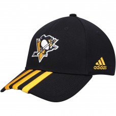 Бейсболка Pittsburgh Penguins adidas Locker Room Three Stripe - Black