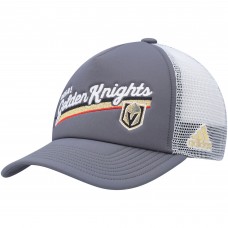 Vegas Golden Knights adidas Womens Foam Trucker Snapback Hat - Charcoal/White