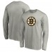 Футболка с длинным рукавом Boston Bruins Primary Logo - Heathered Gray