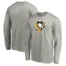 Футболка с длинным рукавом Pittsburgh Penguins Primary Logo - Heathered Gray Футболка с длинным рукавом Pittsburgh Penguins Primary Logo - Heathered Gray