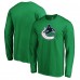Vancouver Canucks Green Primary Logo Long Sleeve T-Shirt