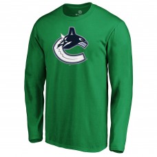 Vancouver Canucks Green Primary Logo Long Sleeve T-Shirt