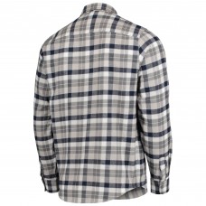 Colorado Avalanche Antigua Ease Plaid Button-Up Long Sleeve Shirt - Navy/Gray