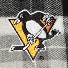 Pittsburgh Penguins Antigua Ease Plaid Button-Up Long Sleeve Shirt - Black/Gray