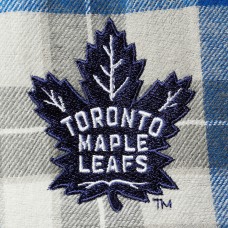 Toronto Maple Leafs Antigua Ease Plaid Button-Up Long Sleeve Shirt - Blue/Gray