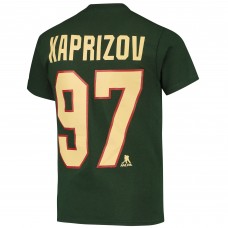 Подростковая Minnesota Wild Kirill Kaprizov Green Player Name & Number T-Shirt