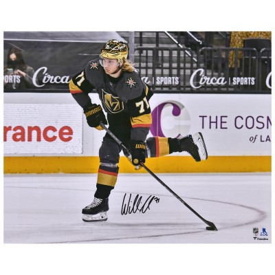 Autographed Vegas Golden Knights William Karlsson Fanatics Authentic 16 x 20 Black Jersey Shooting Photograph